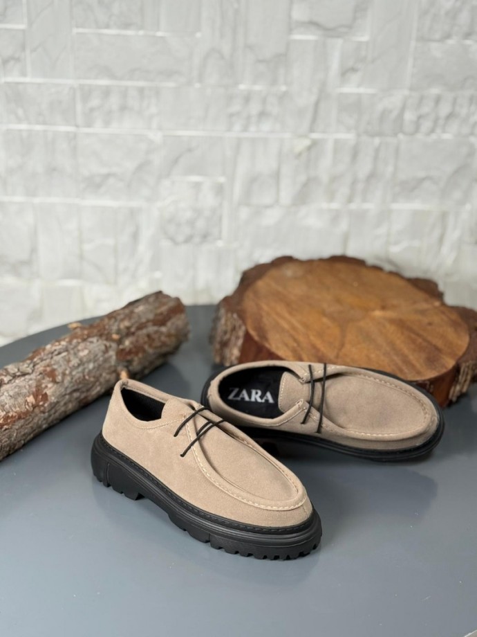 YENİ SEZON  İTHAL ZRA   MODEL KUM BEJ SÜET NUBUK