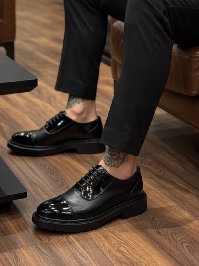 YENI SEZON ZR SİYAH RUGANA MAT  DERİ  BAĞCIKLI MODEL