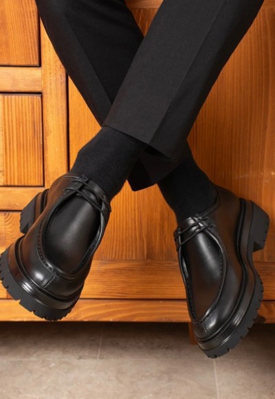 YENİ SEZON ZR SİYAH  DERİ  CASUAL EVA MODEL