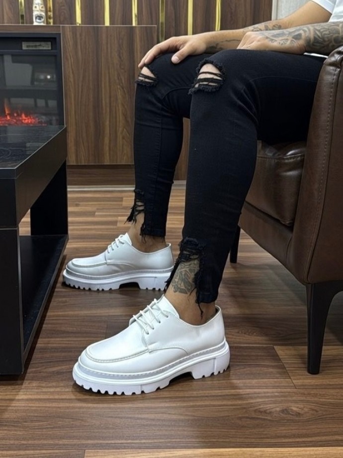 YENİ SEZON ZR BEYAZ DERİ BAĞCIKLI EVA MODEL